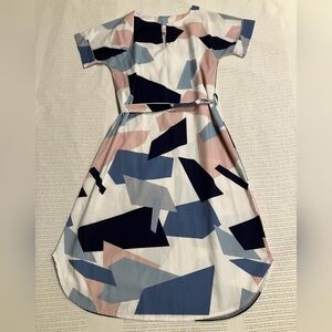 Abstract Geometric Print Dress
